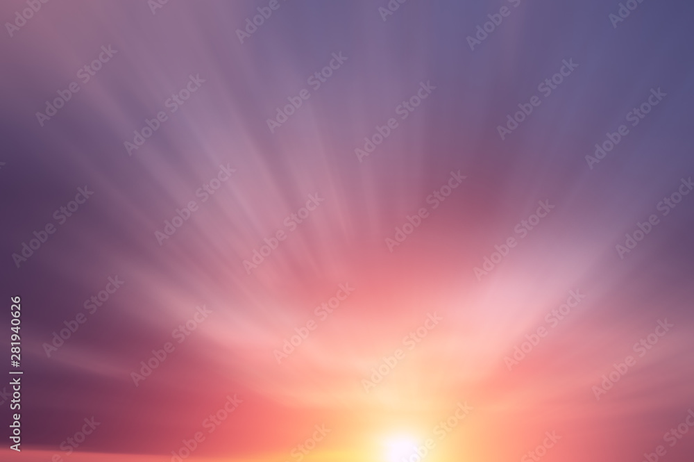 Abstract Warm pink sunset in the spring evening. Abstract Warm pink sunset in the spring evening.