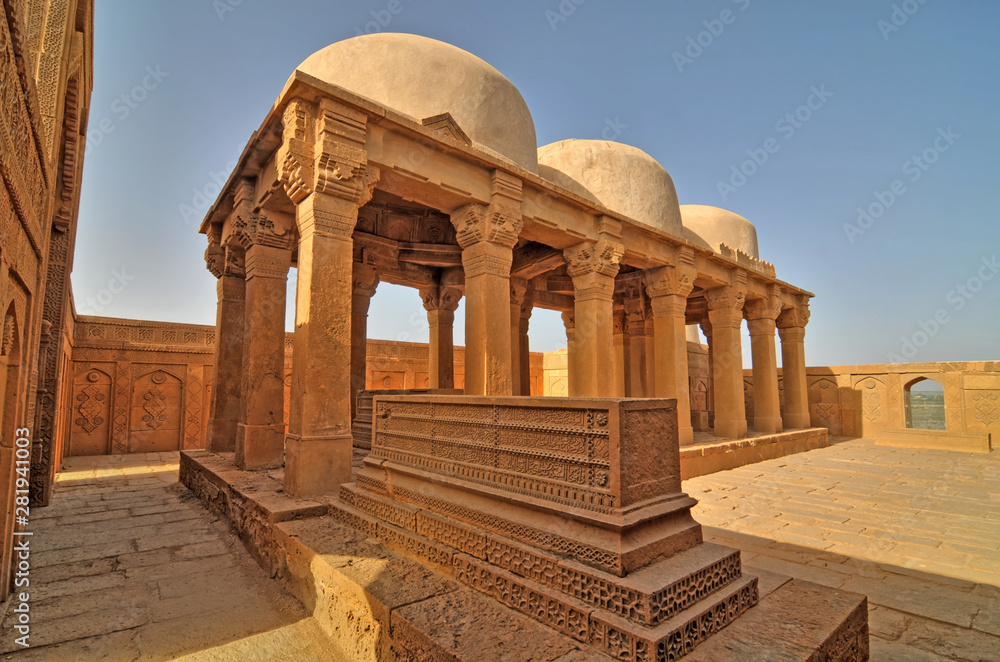 Makli Necropolis  -  one of the largest funerary sites in the world, near the city of Thatta, in Pakistan.