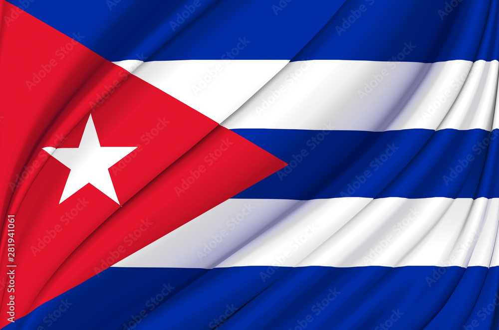 Cuba waving flag illustration. Cuba waving flag illustration.