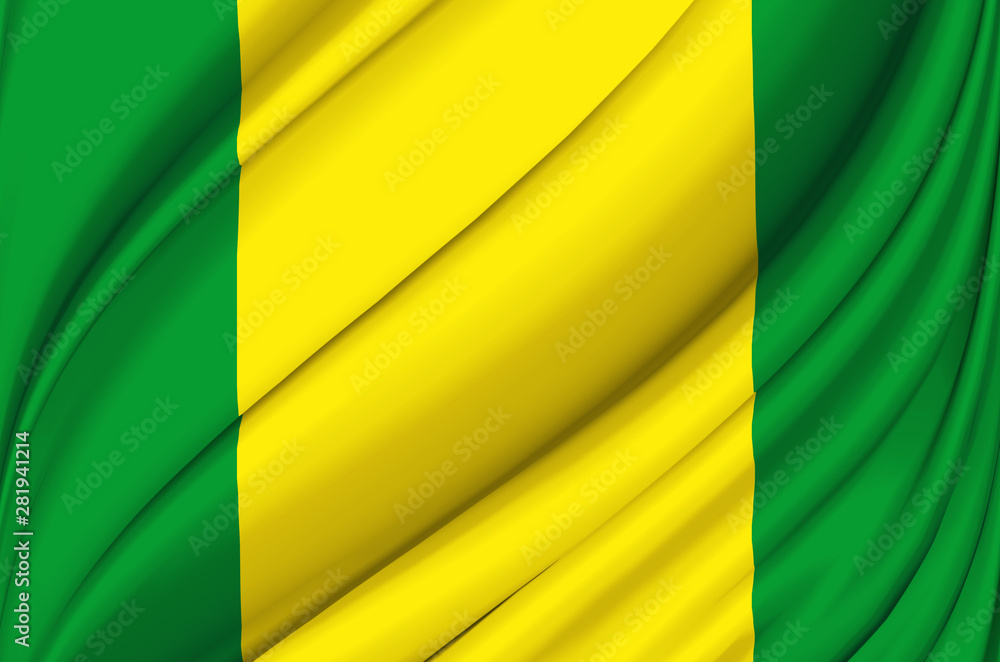 El Oro waving flag illustration. El Oro waving flag illustration.
