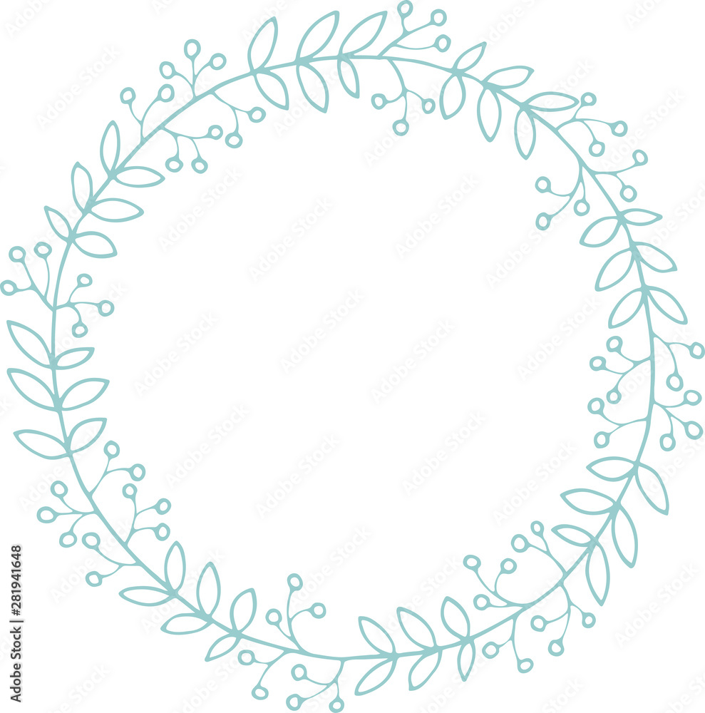 wreath of branches and leaves