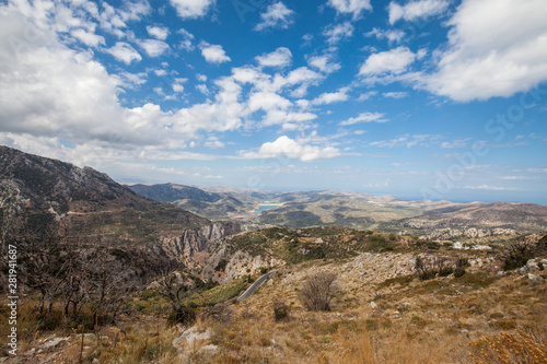 Scenic view of mountains in Crete