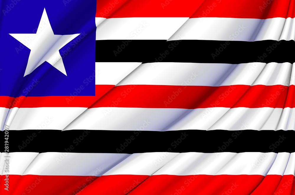 Maranhao waving flag illustration. Maranhao waving flag illustration.