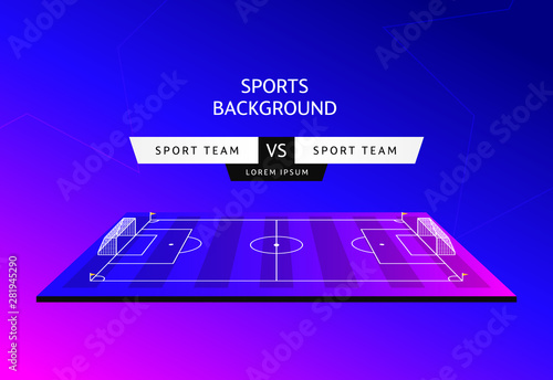 Soccer match schedule Vector illustration sports background