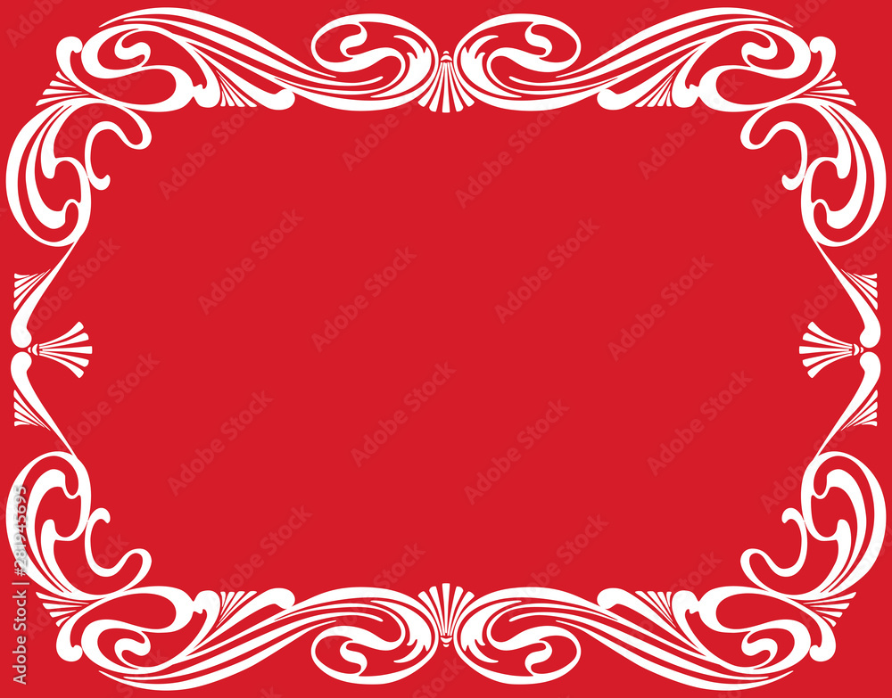 A vector creeting card with an ornamental frame A vector creeting card with an ornamental frame