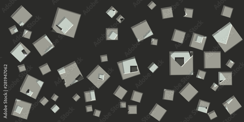 Abstract Generative Art color distributed square holes background illustration Abstract Generative Art color distributed square holes background illustration