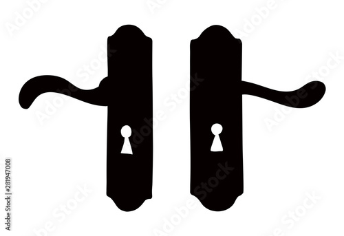 Door knob. Vector drawing