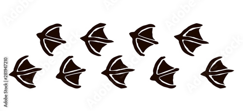 Traces of chicken. Vector drawing