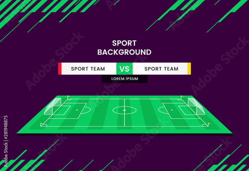 Soccer match schedule Vector illustration sports background