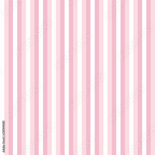 Pink Background With Stripe Pattern. Vertical Lines Illustration - Vector