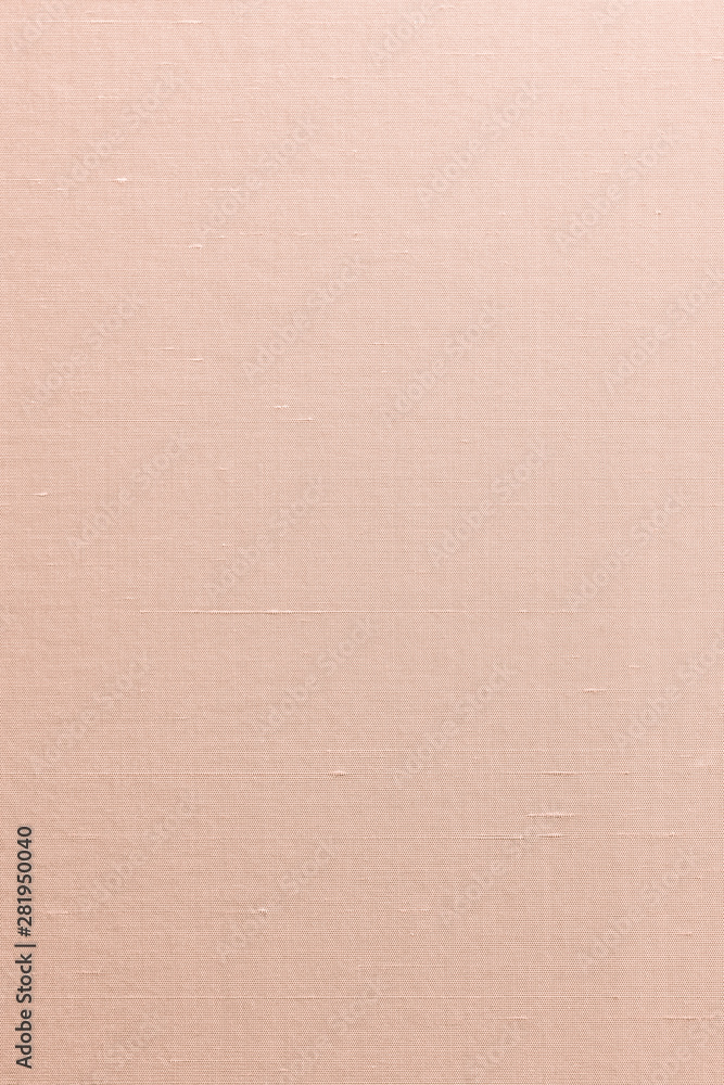 Fototapeta premium Silk cotton linen blended fabrics textile textured background in light pink orange cream beige color