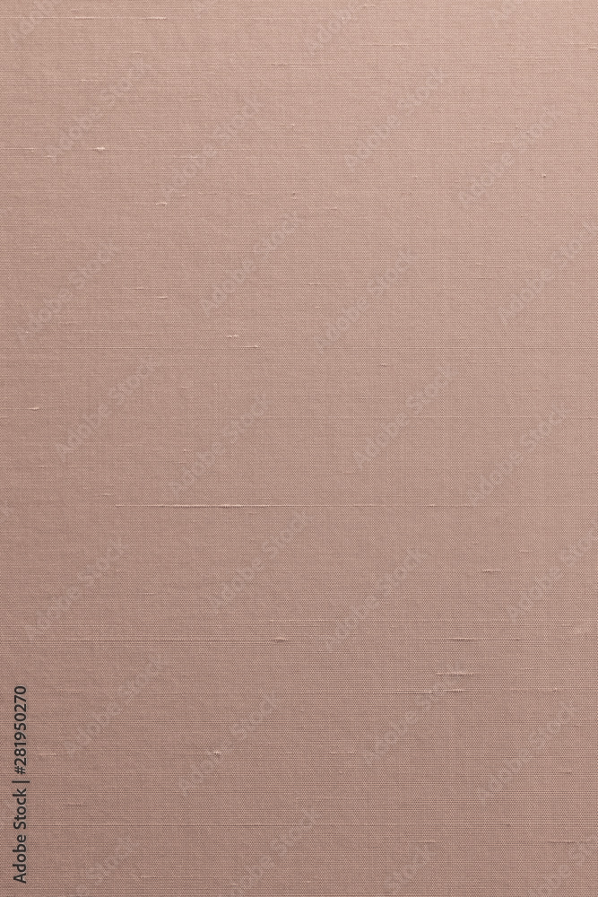 Fototapeta premium Red Brown silk cotton linen blended fabrics textile textured background in light red tan color