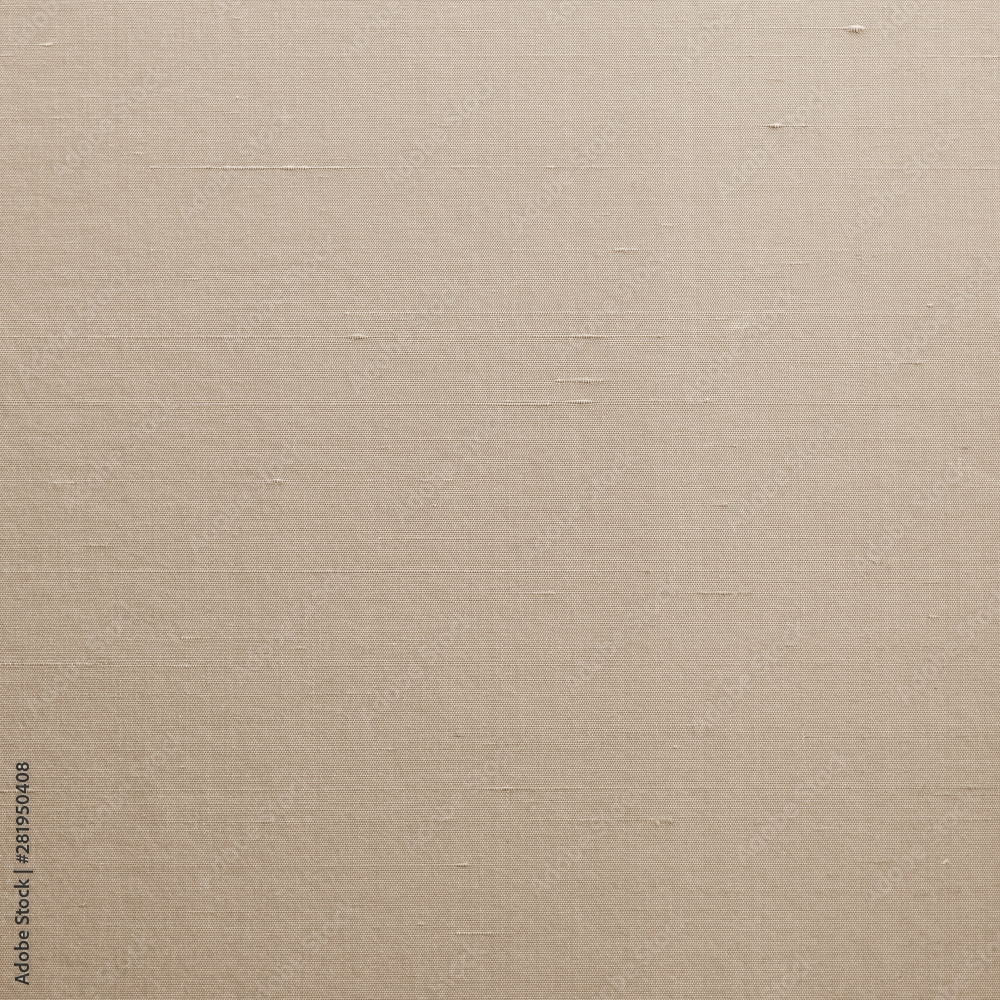Fototapeta premium Sepia brown silk fabric wallpaper texture pattern background in light pale yellow cream beige color tone