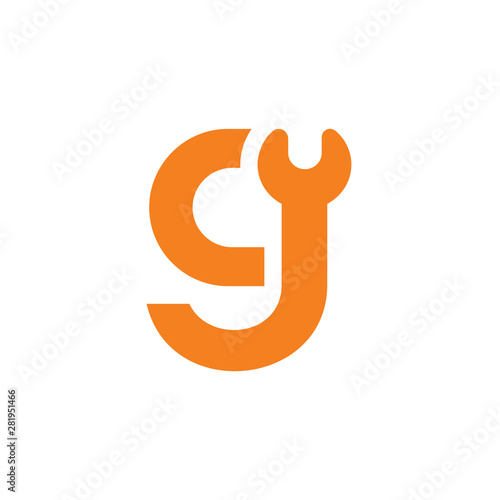 Wallpaper Mural Initial letter g wrench logo design, Vector Illustration Design Torontodigital.ca