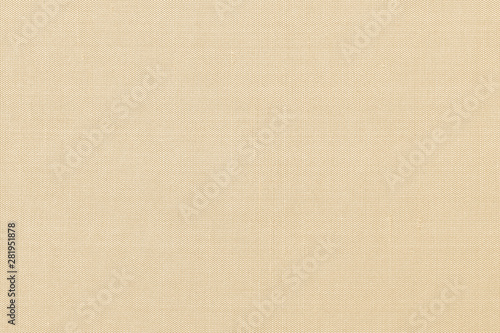 Cotton silk blended fabric texture background in yellow gold brown color.