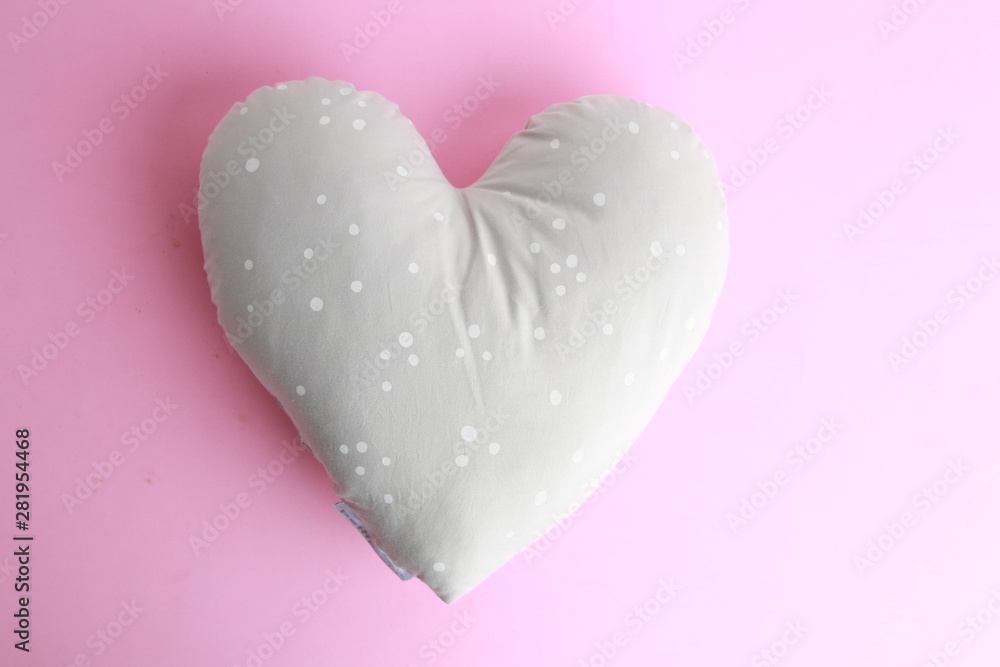 pillow with heart shape pillow with heart shape