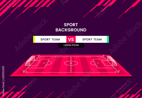 Soccer match schedule Vector illustration sports background photo