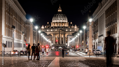 Main facade of the Basilica of San Pietro, Vatican. Rome © settantasette