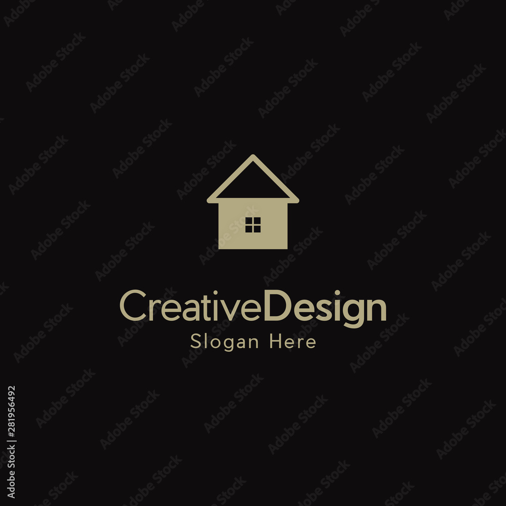 Simple logo architecture with modern home symbol vector illustration minimalist design