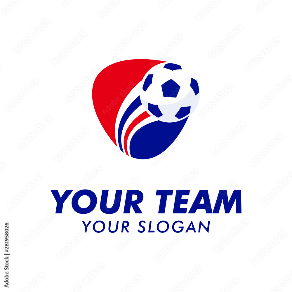 soccer ball logo team with emblem logo template soccer ball logo team with emblem logo template