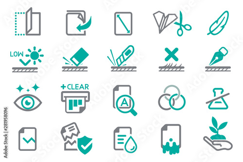 Identity of quality photocopy paper and print product(icon).