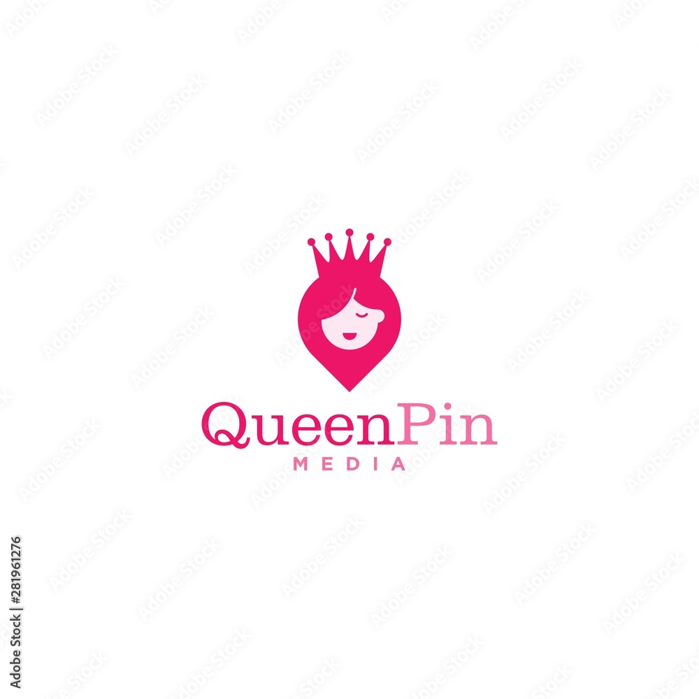 Queen pin media logo Queen pin media logo