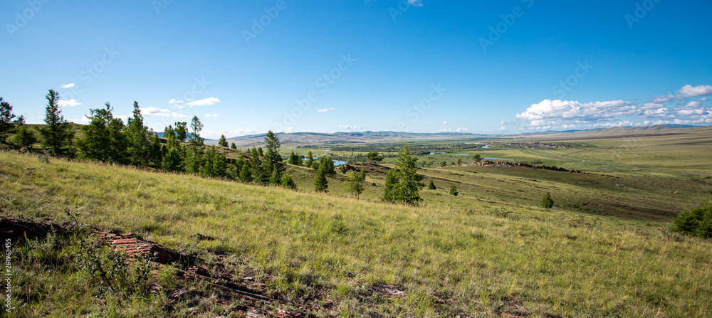 Naklejka premium Siberian landscape. nature of Khakassia