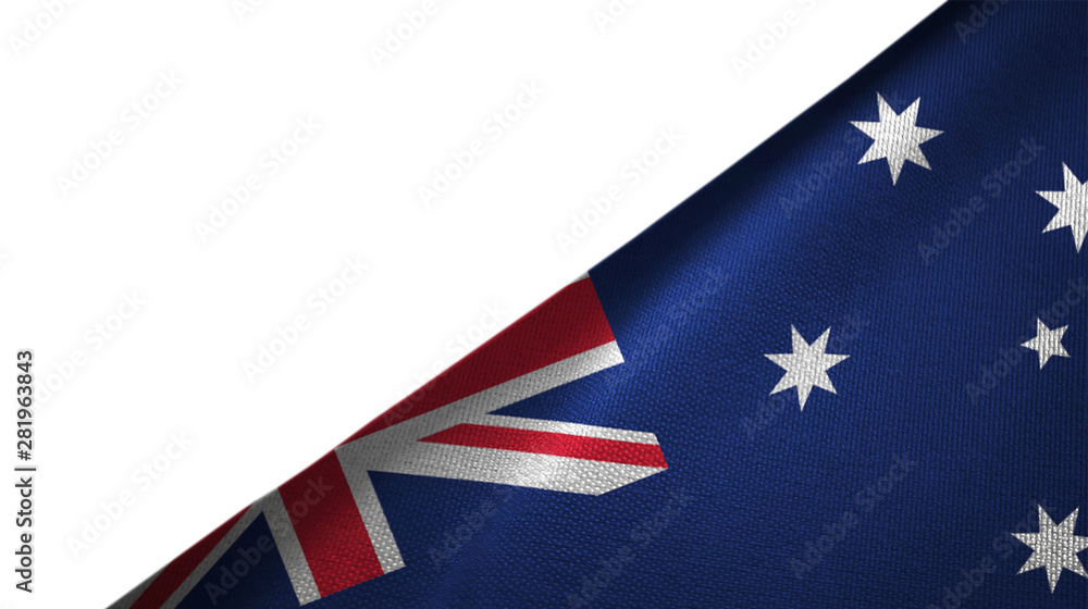 Australia flag right side with blank copy space Australia flag right side with blank copy space