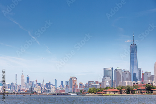 Manhattan, New York, USA view on the skyline daytime