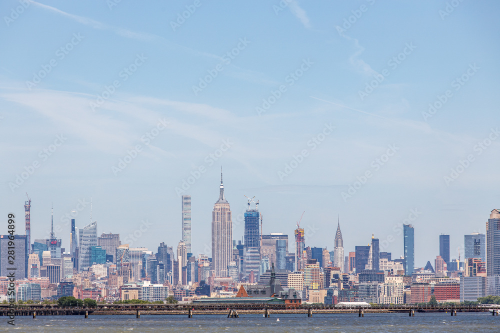 Manhattan, New York, USA view on the skyline daytime