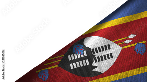 Eswatini Swaziland flag right side with blank copy space