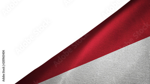 Indonesia flag right side with blank copy space