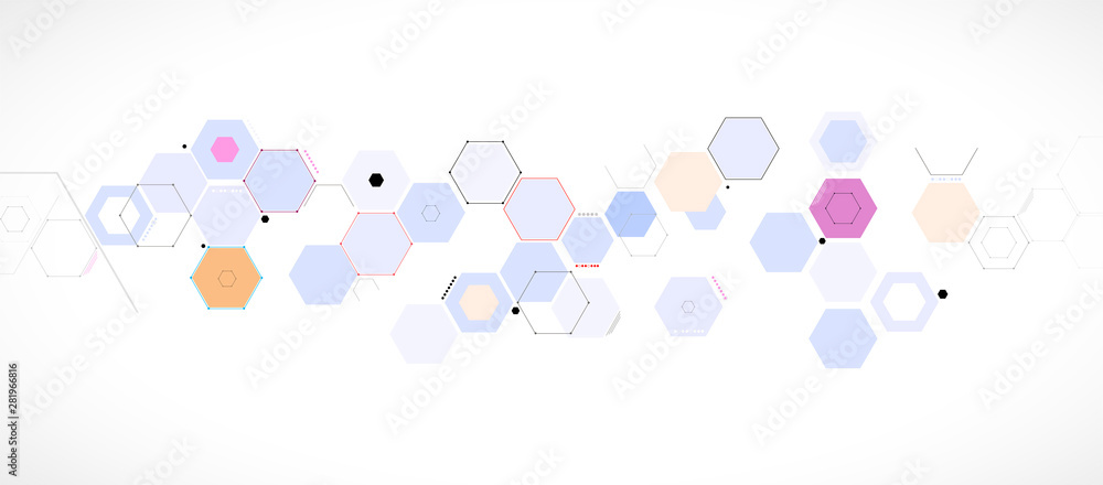 Abstract hexagon background. Technology poligonal design. Digital futuristic minimalism Abstract hexagon background. Technology poligonal design. Digital futuristic minimalism