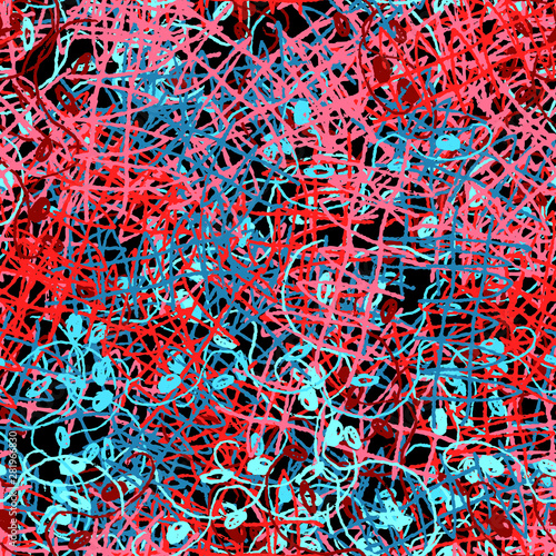 Grunge background multi-color seamless. Abstract colored texture from brush strokes and dabs of paint. Grunge pattern for printing on fabric, business cards, posters, labels