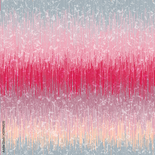 Modern Ikat Horizontal Stripe Seamless Repeat Vector Pattern Swatch.  Ancient Indonesian weaving technique. Ombre, gradient, colorful.