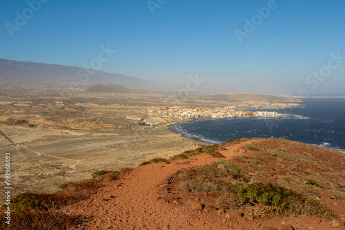 Beautiful view of the Mount Roja. Beautiful view of the ocean. Tenerife  Canary islands  Spain.