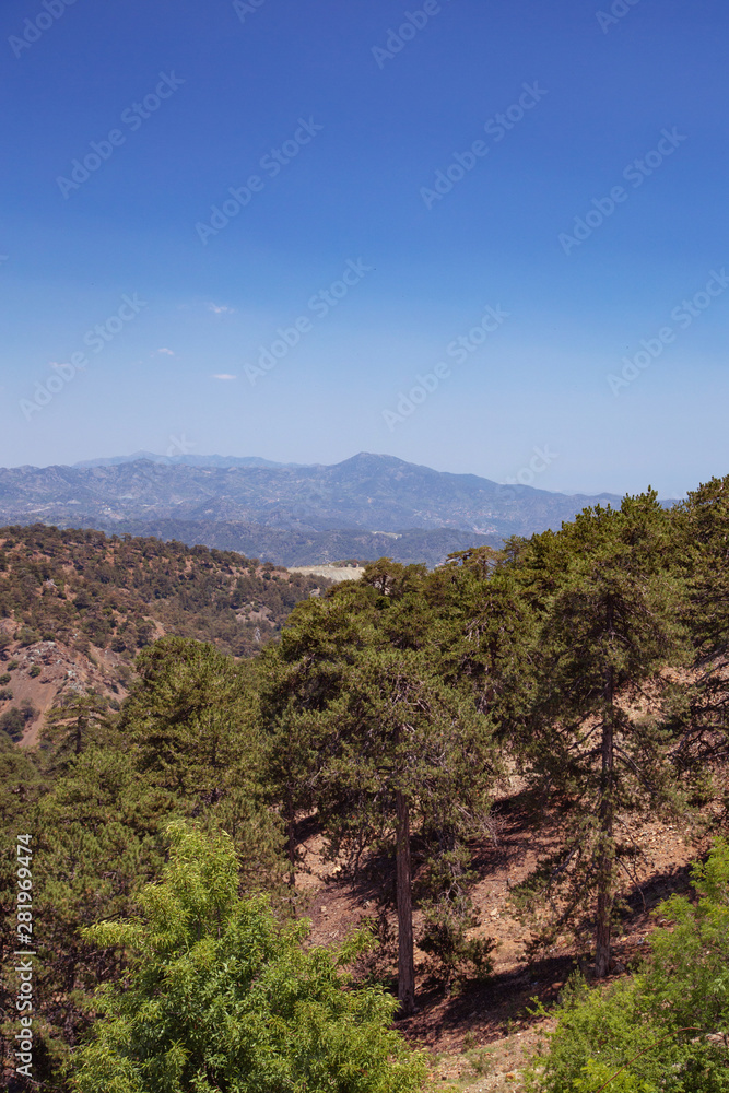 The high plateau of the Troodos mountains in Cyprus. Mountain Cyprus The high plateau of the Troodos mountains in Cyprus. Mountain Cyprus