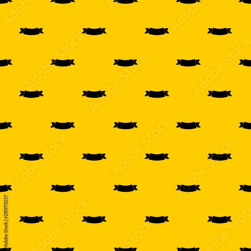 Black banner pattern seamless vector repeat geometric yellow for any design