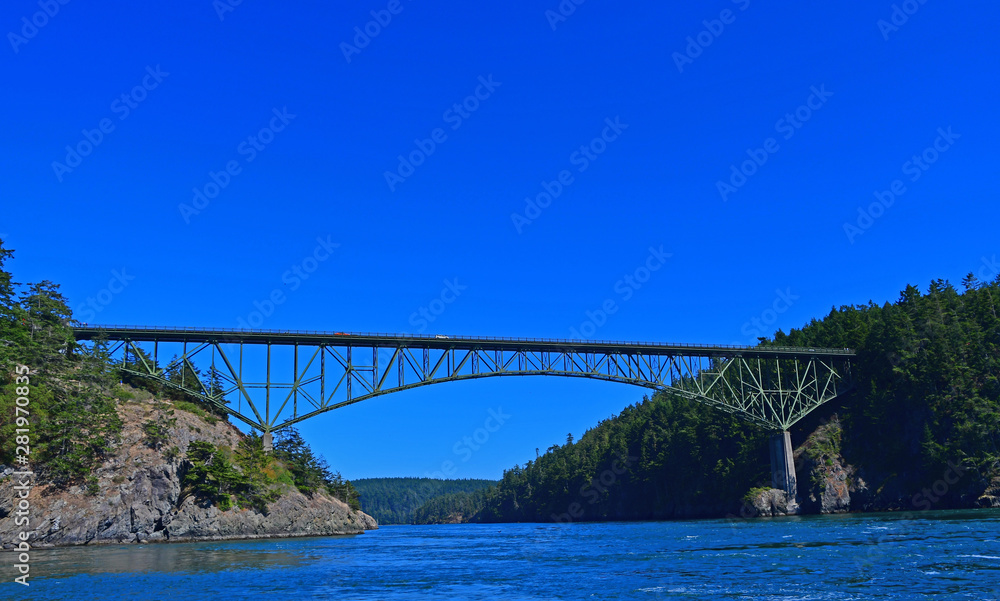 The Deception Pass bridge to Whidbey Island, Washington