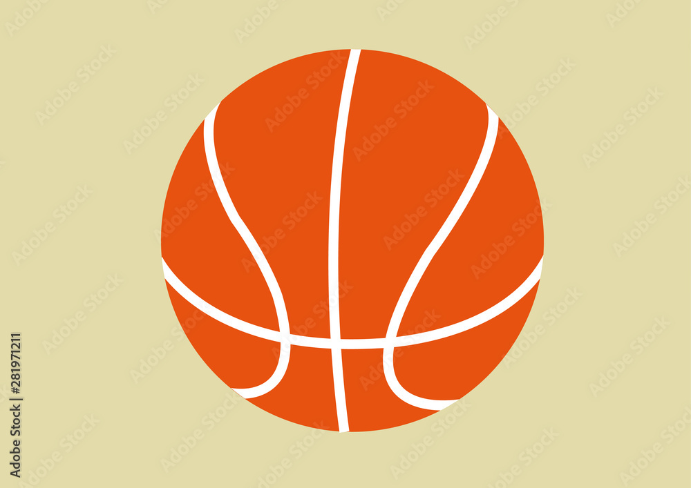 Orange basketball ball vector illustration, basketball icon Orange basketball ball vector illustration, basketball icon