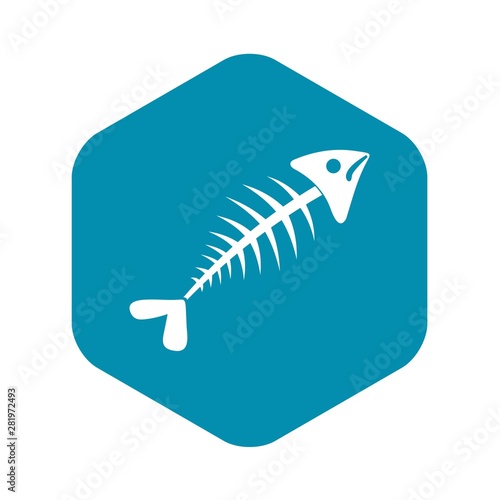 Fish bone icon. Simple illustration of fish bone vector icon for web