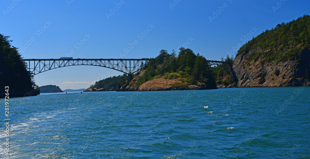 The Deception Pass bridge to Whidbey Island, Washington