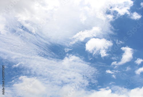 blue sky with white clouds