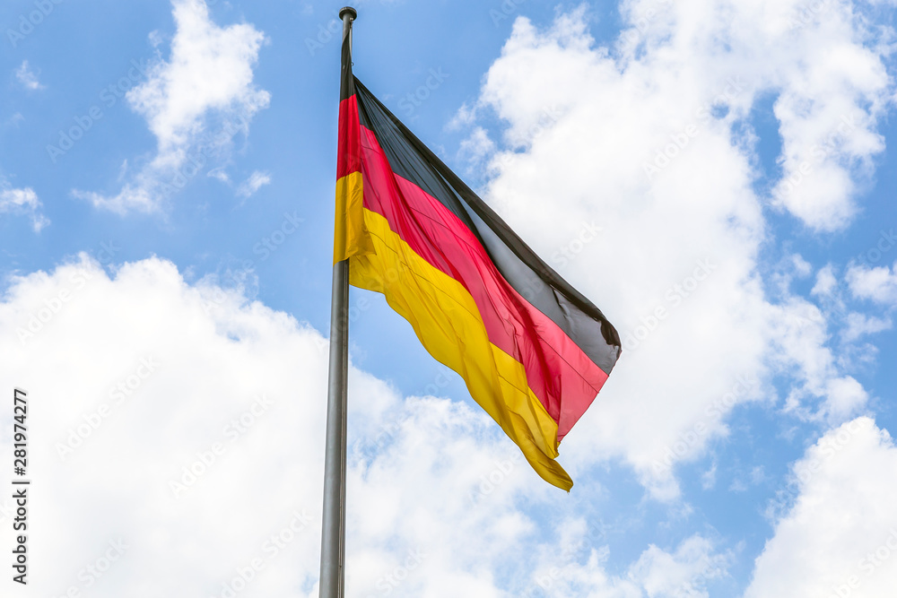 The Flag of Germany blowing in the wind The Flag of Germany blowing in the wind