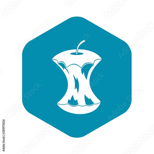Apple core icon. Simple illustration of apple core vector icon for web