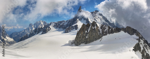 View from Punta Helbronner, Aosta Valley, Italy