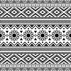 Fototapete Ethno-Muster Ikat Azteken Ethno Muster monochrom  © dimas