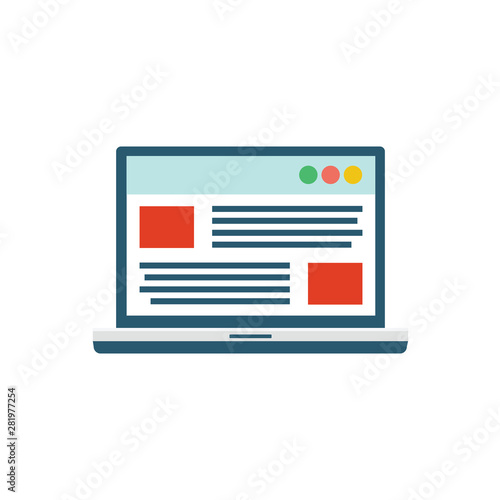  Concept of adaptive web design. Distinct layouts for multiple screen size