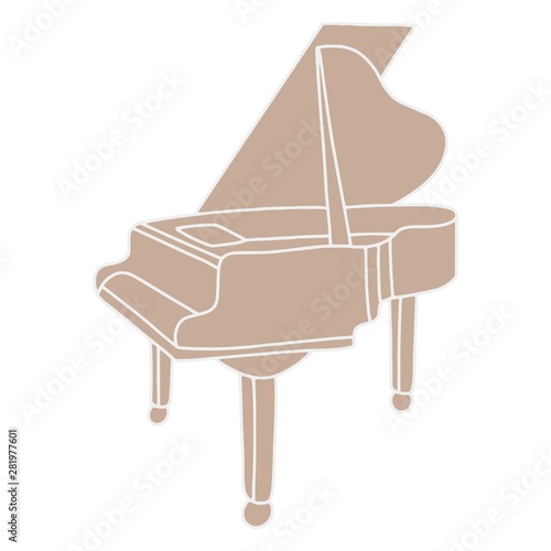 Musical instrument grand piano.