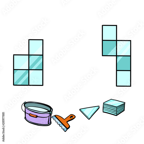 laying tile, repair work